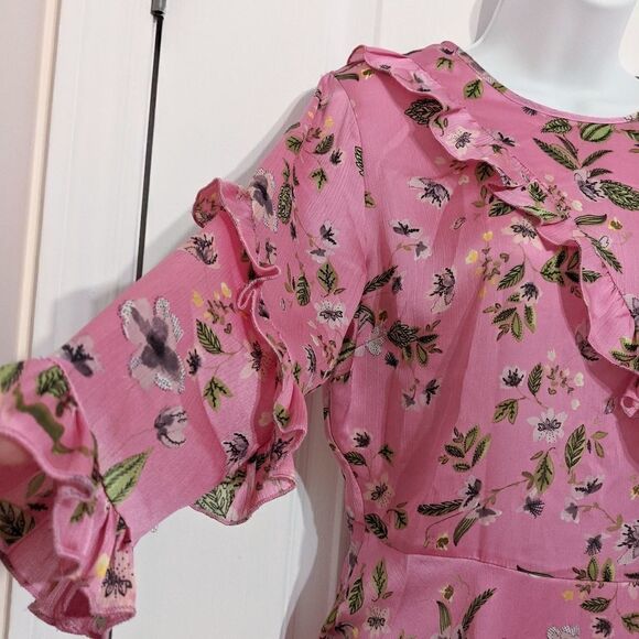 Primark pink floral dress ditsy print size 8 @Y - Picture 5 of 11